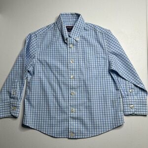 UNTUCKit Light Blue and Green Plaid Shirt